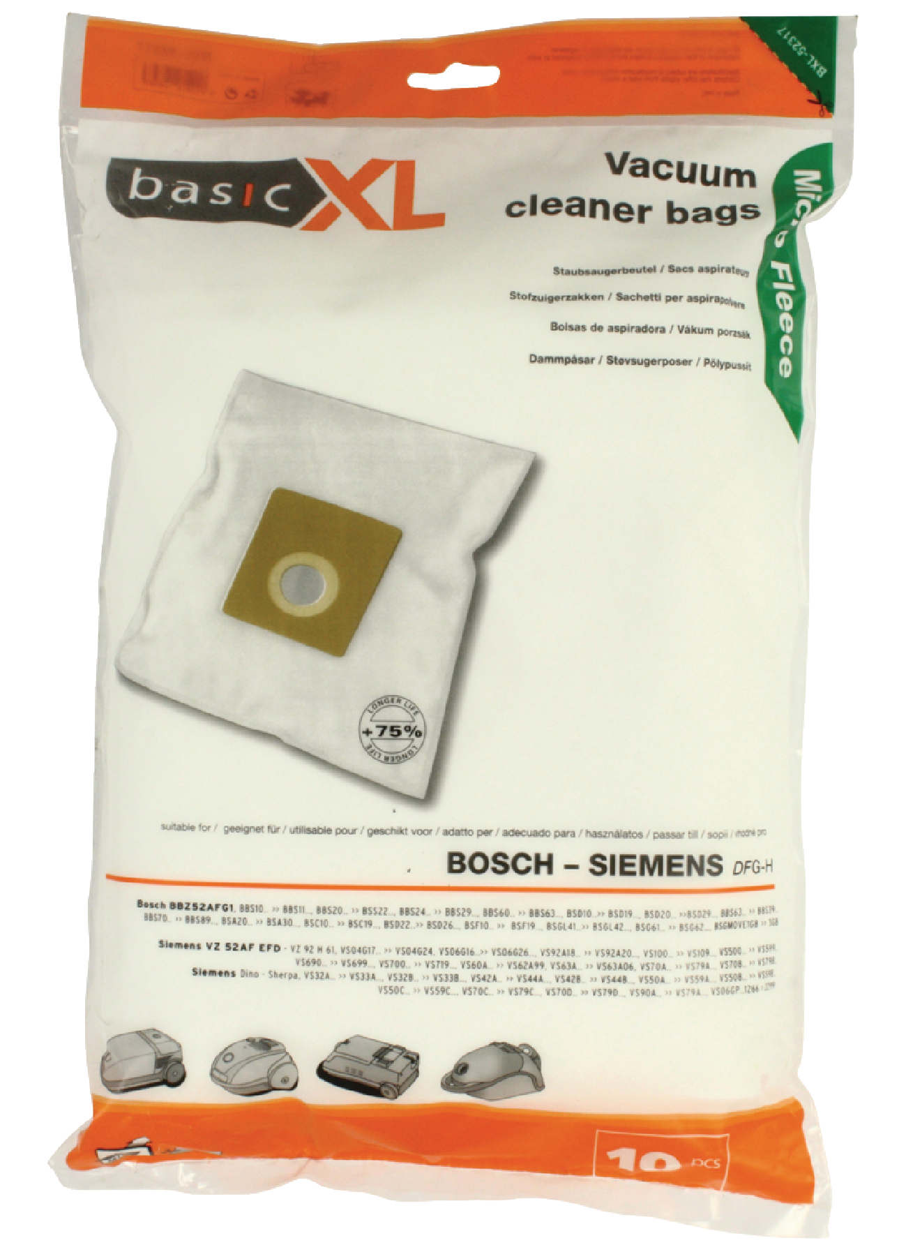 BASICXL BXL 52317 Staubbeutel für Bosch D F G H